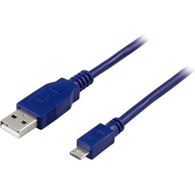 Deltaco USB 2.0 kaapeli A uros - Micro B uros, 1m, sininen Deltaco USB 2.0 kaapeli A uros - Micro B uros, 1m, sininen